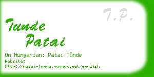 tunde patai business card